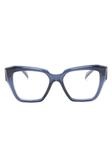 Prada Eyewear очки в квадратной оправе с логотипом, синий - фото