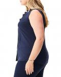 Майка NIC+ZOE Plus с рюшами вокруг, синий - фото 4