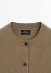 Кардиган Massimo Dutti BUTTONED LONG SLEEVE WITH CREW NECK, Brown - фото 8