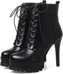 Женские классические ботильоны на платформе Scaoruki, 097 Black - фото 2