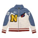 Свитер men's zipper knit blue white Nike, белый - фото