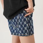 MLB Джинсовые шорты женские темно-синие - фото 7