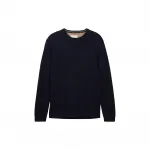 Свитер TOM TAILOR с круглым вырезом и вышитым логотипом, синий - фото 5