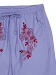 Брюки с цветочной вышивкой Baziszt, синий - фото 4