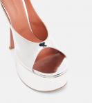 Anok 155 лаковые платформенные туфли-лодочки Amina Muaddi, серебряный - фото 5