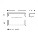 Мыльница для душа с очистителем для стекол Architect S+ Cosmic, матовый черный - фото 3