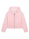 Бархатное худи с логотипом SONIA RYKIEL ENFANT, розовый - фото