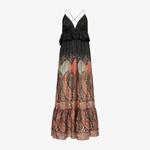 Платье макси Zimmermann плиссированное шелковое, черный - фото