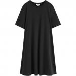 COS Женское черное платье с коротким рукавом - фото