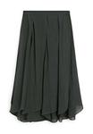 Юбка Massimo Dutti LONG FLOWING WITH RUFFLES, Green - фото 6