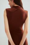 Платье-Водолазка с драпировкой H&M, коричневый - фото 3