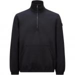 Полузастегивающийся свитшот Moncler, синий - фото