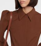 Шерстяная рубашка talbot Gabriela Hearst, коричневый - фото 4