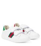 Кожаные кроссовки Ace Gucci Kids, Gr.White/Vrv/Verde - фото