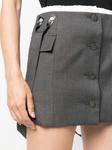 REMAIN мини-юбка на пуговицах, серый - фото 5