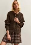 Кардиган New Look DOUBLE POCKET, Dark Brown - фото