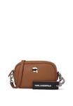 Сумка кросс-боди KARL LAGERFELD IKON PEBBLE CAMERA, Dark Tan/Tan - фото 2