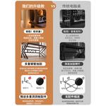 Компьютерный стол с полками и перфорированной панелью Naijia, 140 см, цвет walnut, комплект со стулом - фото 3