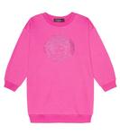 Платье-толстовка с декором Medusa из хлопка Versace, розовый - фото