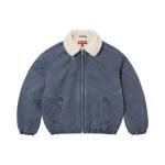 Куртка Supreme Faux Shearling Lined Bomber Jacket, Navy - фото