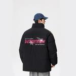 Пуховик Unisex DJ.SPIRIT, черный (ветрозащитный стиль с отложным воротником) - фото 4