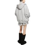 Худи на молнии Acne Studios, серый - фото 4