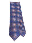 Шелковый галстук с геометрическим принтом Kiton, синий - фото