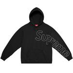 Толстовка Supreme Reflective Hooded Sweatshirt Black, черный - фото
