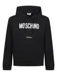 Худи с принтом логотипа Moschino, черный - фото