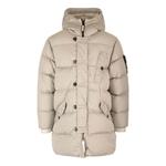 Куртка logo-patch down jacket 'beige' Stone Island, бежевый - фото
