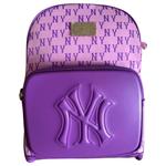 Полиэстеровый рюкзак женский фиолетовый MLB - фото 2