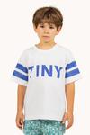 Детская хлопковая футболка STRIPES TINY TEE Tinycottons, бежевый - фото