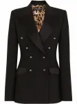 Двубортный блейзер DOLCE & GABBANA, черный - фото