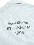Рубашка с полосатым узором и карманом Acne Studios, белый - фото 5