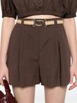 Шорты из поплина TWINSET, коричневый - фото 4