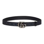 GUCCI Тонкий ремень GG Marmont, Black - фото 7