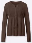Рубашка-туника шоколадного цвета Sieh an! - фото 3