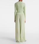 Шерстяной кардиган в рубчик Joseph, Matcha - фото 3