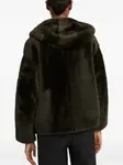 Куртка из овчины с капюшоном YVES SALOMON, зеленый - фото 4