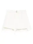 Шорты с пряжкой на ремне SACAI, белый - фото