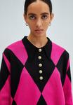 Свитер Diamond Patterned Touché Privé, цвет fuchsia - фото 4
