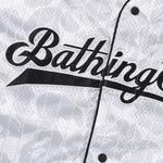 Рубашка BAPE Camo Stripe Baseball Shirt, Grey - фото 3