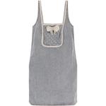 Мини-платье Bow Denim Self-portrait, синий - фото