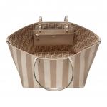 FENDI Джутовая сумка-шоппер женская серая - фото 5