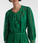 Мини-платье из гипюра Tropical Flight Green Farm Rio, зеленый - фото 4