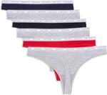 Женские хлопковые стринги Tommy Hilfiger - 6 шт., Heather Grey /Navy /Red /Grey /Black /Red - фото 7