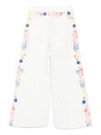 MSGM джинсы с цветочным принтом, белый - фото 2