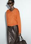 Джемпер Massimo Dutti V-NECK , Orange - фото