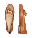 Балетки женские Liu Jo Emel кожаные с пряжкой в виде монограммы, коричневый - фото 4