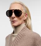 Солнцезащитные очки-авиаторы Bottega Veneta, желтый - фото 3